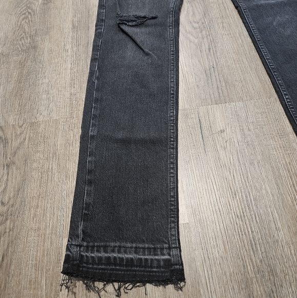 Free People We the Free Cuffed Slim Boyfriend Jean, Faded Black, 25 - Picture 11 of 12